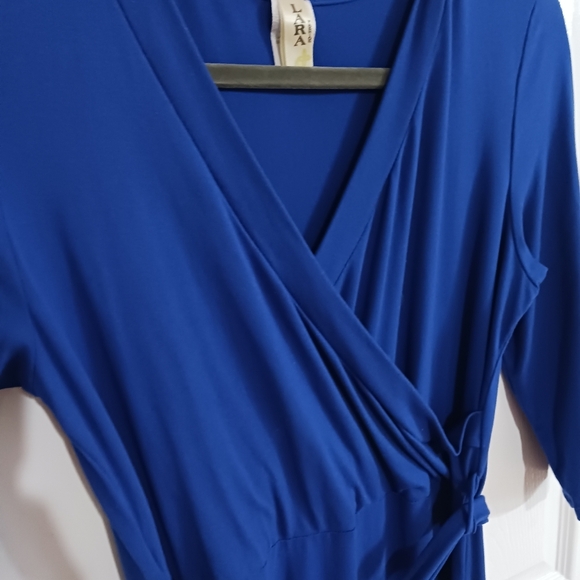 Lara long sleeve belted royal blue maxi dress - Picture 2 of 8